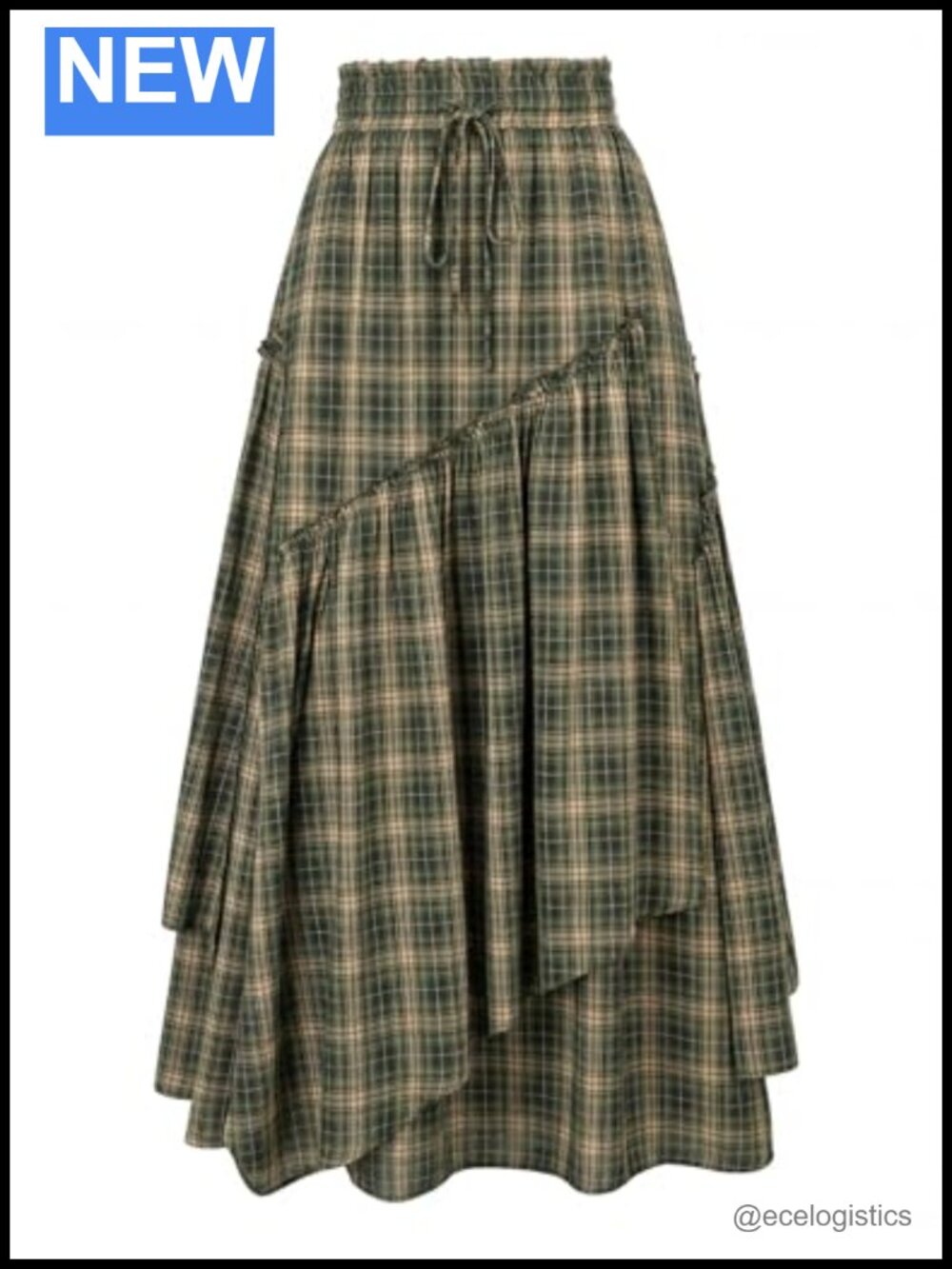 Renaissance Flowy Pirate Maxi Skirt Women A-Line Tiered Elastic Waist